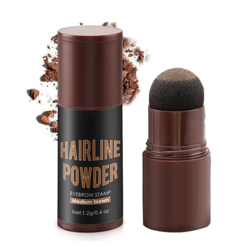 XPEX Retouche racines cheveux Poudre de Racine de Cheveux, Hair Root Concealer, Hairline Shadow Cover Up Powder Utilisation, hommes de cheveux de femmes pour la ligne des cheveux (Brun clair)