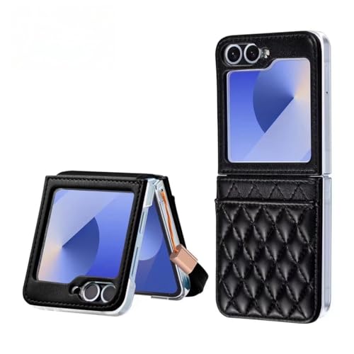 Coque luxe effet diamant en similicuir souple pour Samsung Z Flip 6