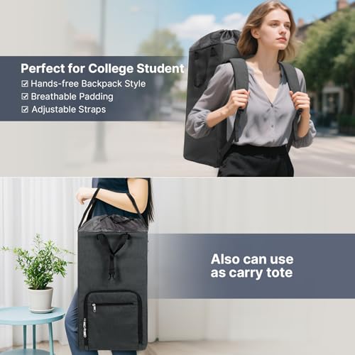 Bukere Laundry Backpack for College Students Dorm Essentials, Extra Large 90L Hanging Bag with Adjustable Shoulder Straps, Portable Laundry Tote for Apartment, Laundromat, Travel by Bukere - Used condition - Image 4