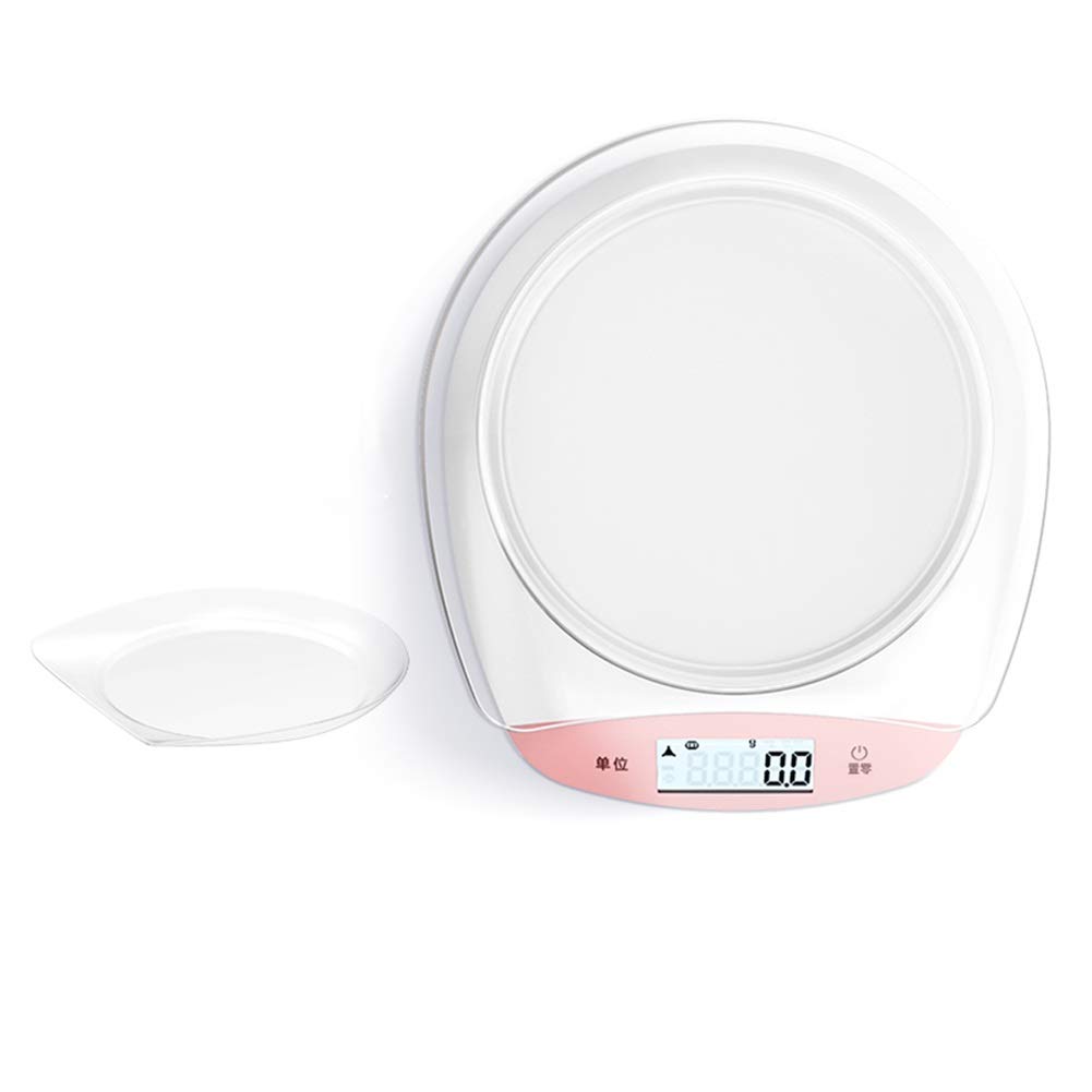 HPTHLY High Precision Kitchen Scale,5KG/0.1G Home Mini Electronic Scale,Baking Scale with Zero/Tare Funtion (Pink)