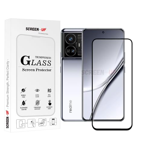 Image of ScreenUp Tempered Glass For Realme GT5 - Ultra Clear, 9H Scratch Resistant, Full Coverage, Easy Install Screen Protector