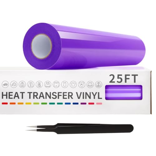 Image of VinylRus HTV Heat Transfer Vinyl Roll, Purple, 12 inch x 25FT