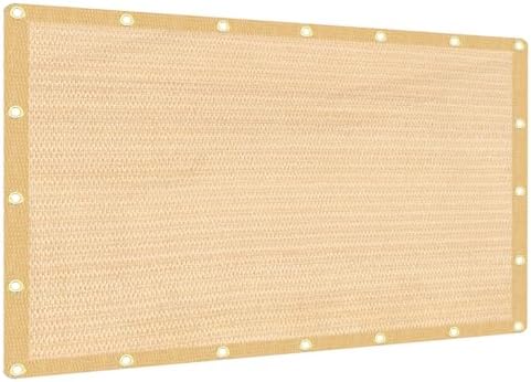 JUNKOGO 90% Sun Shade Cloth, 8x8ft Pergola Shade Cover with Reinforced Grommets, Shade Fabric Privacy Screen Cover Canopy with UV Protection for Pergola, Patio, Garden, Porch, Deck, Backyard