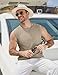 COOFANDY Men's Casual Tank Top Vest Sleeveless T Shirt Knit Muscle Tank Shirts Khaki