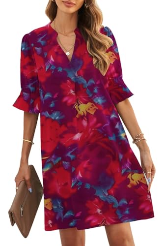JOCAFIYE Summer Dresses for Women 2026 Short Sleeve Dresses Casual
