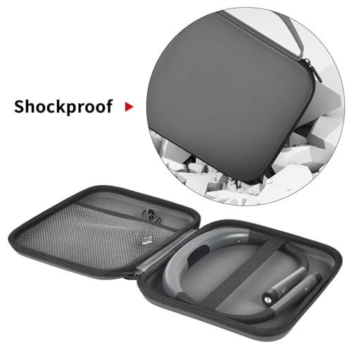 Image of GWCASE Hard Carrying Case for Glocusent for Vekkia LED Neck Reading Lights | Shock-Resistant EVA Shell, Mesh Pocket for Cable, Keep Small Gear Neat for Bedtime Reading, Crochet, Travel, Grey, Box Only