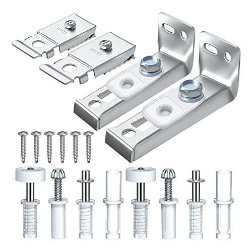 2 juegos de bisagras para puertas plegables de acero inoxidable, kit de reparación de herrajes para puertas correderas, de armario y empotradas miniatura 1