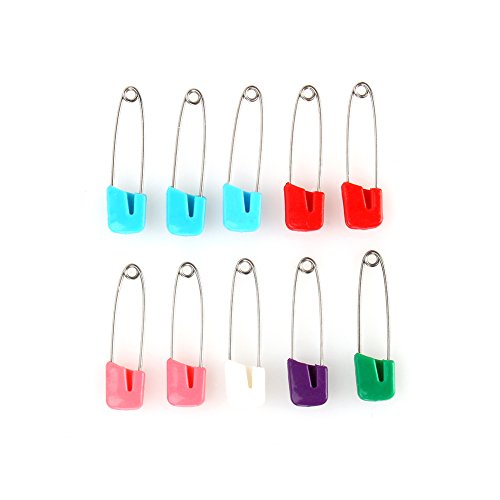 Mumusuki 10 Imperdibles de Colores Surtidos para Sujetar el Pañal de Tela del Vestido de los Niños del bebé, Mini Imperdibles de Metal para la Fabricación de Joyas de Costura Artesanal