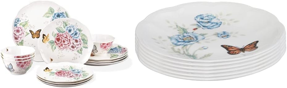 Lenox Butterfly Meadow Hydrangea 12Pc Set and 6-Piece Tidbit Plate Set