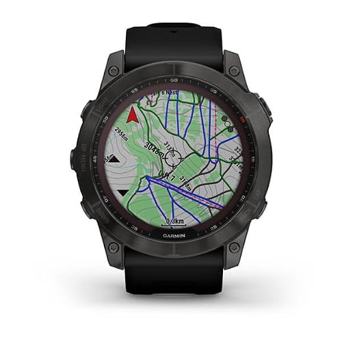 Garmin Fenix 7X Sapphire Solar Edition Smart Watch Carbon Gray Titanium With Black Band (51Mm) + Watch Charging Stand + Usb Car/Wall Adapter + 6Th Ave Cleaning Kit (010-02541-10) #TOP4