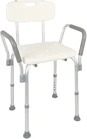 Dellamed Banqueta P/Banho Com Encosto E Braço D3-135Kg