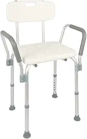 Dellamed Banqueta P/Banho Com Encosto E Braço D3-135Kg