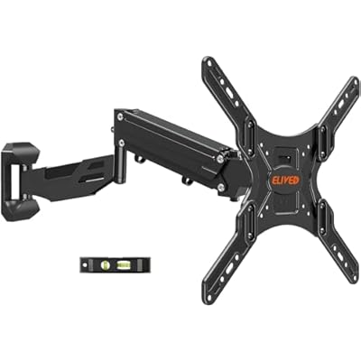 ELIVED Height Adjustable TV Mount for Most 26-55 Inch tvs, Holds 11-66 lbs, Spring Arm Full Motion Swivel Tilt Articulating TV Wall Mount Bracket, Max VESA 400x400mm, YD1010