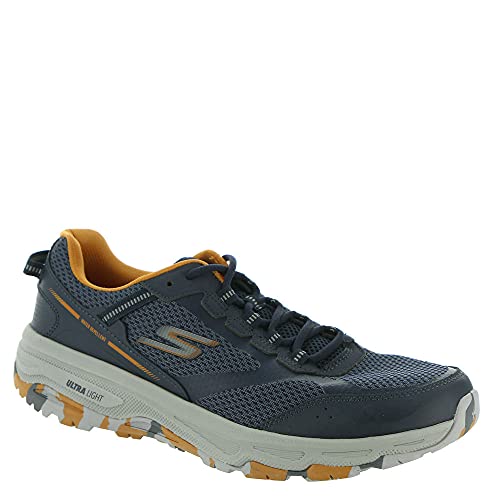 Skechers Men's GoRun Altitude - Trail Running Walking Hiking Shoe With Air Cooled Foam, Navy/Multi, 7