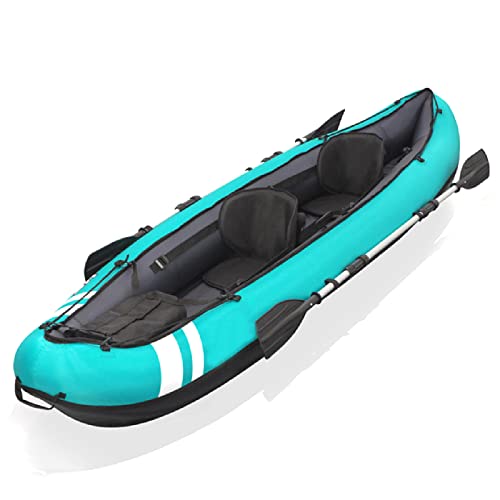 Kayak Gonflable, Bateau De Pêche Portable Canoë Canot en Caoutchouc Pliant Épaissi pour 2