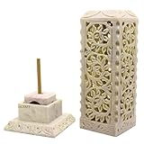 KC KULLICRAFT Handmade Soapstone Marble Incense Stick Holder | Candle Stick Burner | Tea Light Stand