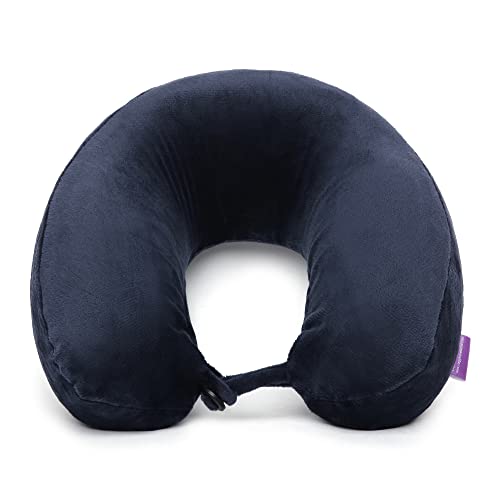 Image of Viaggi U Shape Super Soft Memory Foam Travel Neck Pillow for Neck Pain Relief Cervical Orthopedic Use Comfortable Neck Rest Pillow - Navy Blue