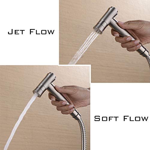 TRUSTMI Toilet Concealed Hot and Cold Bidet Spray Set,Brushed Nickel - Thumbnail 4