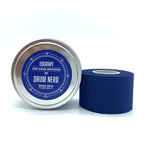 Eucatape Eucalyptus Infused Hand Drumming Tape - Protects Hands from Blisters Cuts Dry Skin, Better than Drum Gloves for Drum Sets Sticks Percussion (2 Pack, Navy)