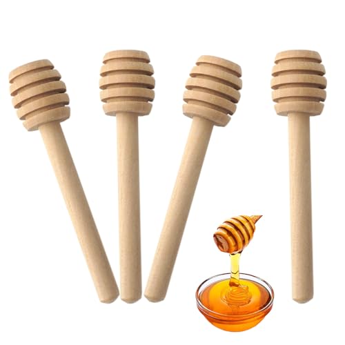 Yygmss 70 Stück Honiglöffel Holz Honey Dipper-70pcs001