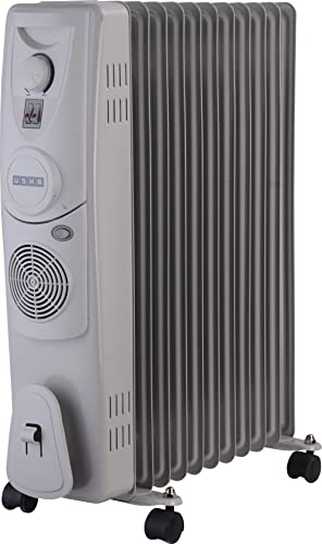 Image of Usha OFR 11 Fin 2900 Watt 4211 F PTC Room Heater with Fan Heater (White, Oil Filled Radiator)