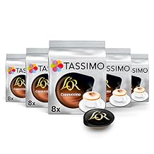Tassimo LOr Cappuccino 8 Discs Roasted Coffee + 8 Discs Concentrated Milk
