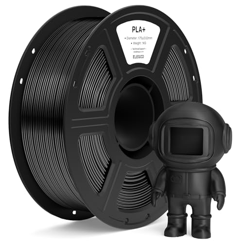 ELEGOO PLA+ 3D Printer Filament 1.75mm Black 1KG