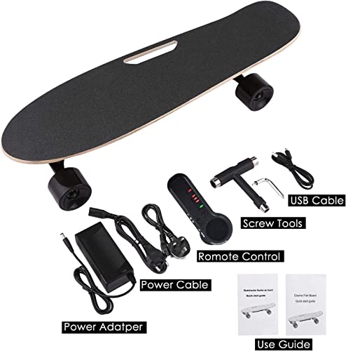 Electric Skateboard Electronic Longboard For Adult With Wireless Remote Control Max Speed 12.4 Mph, 7 Layers Maple E-Skateboard (Us Stock) #TOP7