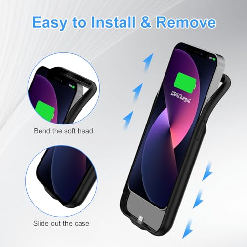 Coque batterie iPhone 14 Plus / Pro Max 13800 mAh noire - 5