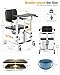 Patient Lift Wheelchair, 4 in 1 Transfer Wheelchair, Bedside Commode Toilet for Home and Hospital Care, Shower Chair for Elderly and Disabled, 180° Split Seat, Loading 330lbs