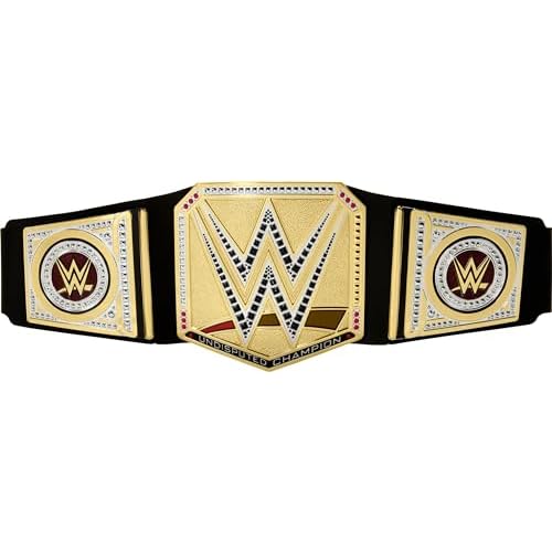 Mattel Mattel WWE Championship-Gürtel, Undisputed WWE Universal Championship Rollenspiel und Kostüm, ca. 100 cm langer Lederimitatgürtel mit einmaliger Anpassung, HYJ35