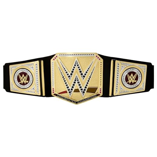 Mattel Mattel WWE Championship-Gürtel, Undisputed WWE Universal Championship Rollenspiel und Kostüm, ca. 100 cm langer Lederimitatgürtel mit einmaliger Anpassung, HYJ35