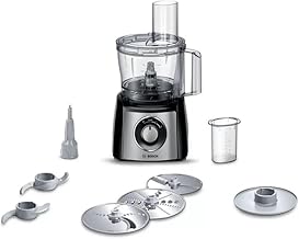 بوش محضر طعام مالتي تالنت 3 سعة 2.3 لتر - 800 واط - سرعتين + وظيفة النبض - 17000 دورة في الدقيقة - ستانلس ستيل مصقول - MCM3421M