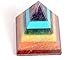 CHAKRA PYRAMID STONE w/ 7 Chakra Stones ~ Red Jasper, Aventurine, Golden Quartz, Amethyst ~ 30-40mm Size by Shambala Shop