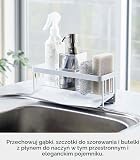 Yamazaki 5016 Tower Sponge & Bottle Holder with Drainer, White, Steel, 25 x 10 x 9,5 cm