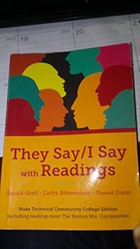 Paperback They Say I Say Wake Tech Book