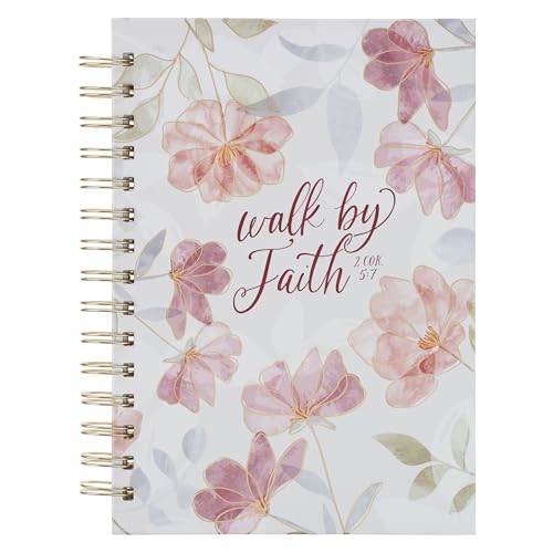 Image of Christian Art Gifts Spiral Journal: Walk By Faith - 2 Corinthians 5:7