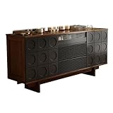 Rangement flexible : Ce meuble bar à café comprend 3 tiroirs spacieux et 2 placards, vous permettant de ranger parfaitement votre vaisselle, vos verres à vin, vos nappes, les accessoires for animaux et bien plus encore. Créez facilement un coin café idéal ou exposez vos objets décoratifs préférés.