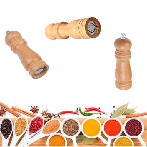 Moedor de Temperos Sal e Pimenta Triturador em Madeira com Mecanismo Cerâmico