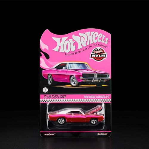 Hot Wheels 1969 Dodge Charger R/T Pink RLC miniatura 1