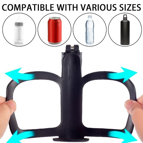 Miniatura 3 de Maxquu Portavasos De 2 Piezas Para Cochecito De Bebé, Ajustable Para Silla De Ruedas, Soporte Universal Para Bebidas, Apto Para Bicicletas, Cochecitos Y Cintas De Correr