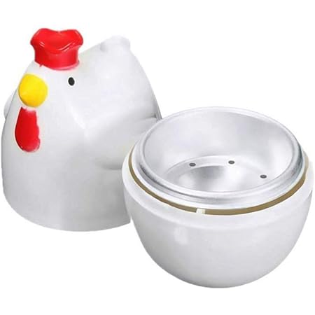 Amazon レンジでゆで卵器 シンプル 卵蒸し器 卵蒸し器 たまご 電子レンジ用 白 超かわいい 電子レンジ調理用品 卵蒸しスタンド １ケ用 ４ケ用 卵1個入可能 Joyfeelshop 電子レンジ調理用品 通販