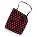 Cute Mini Red Hearts on Black for Valentine's Day Heart Tote Bag