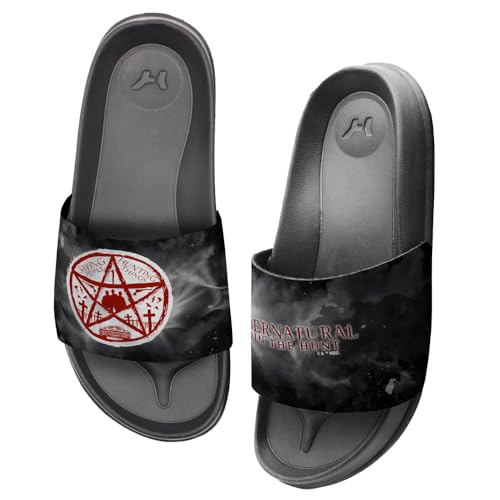 Supernatural Saving People Hunting Things Unisex Adult Slides Adjustable Flip Flop Sandals Officially Licensed Hypd Slydr Switch™3