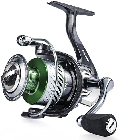 Sougayilang Arrow Spinning Fishing Reel - 5.2:1/4.9:1 High Speed One Way Clutch Fishing Reel, Rigid Aluminum Frame 9+1 Stainless Steel Ball Bearings for Freshwater and Inshore Fishing-2000