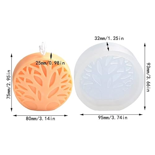 Cestony 3D Simple Tree Of Life Candle Silicone Molds For Making Candle Resin Pillar Aromatherapy Gypsum Candles Wax Soap Flower Specimen Clay Craft #TOP1