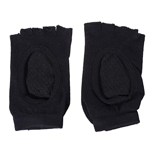 BESPORTBLE 1pair Breathable Hollow Yoga Socks for Women Non- Design Average for Fitness and Exercise Cotton Material for Workouts Black Color