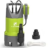 FLUENTPOWER 3/4HP 3300GPH Submersible Sump Pump for Dirty Water, Auto/Manual Control with 26-Foot Cord and Rope for Basement Flood Cellar Pool Pond Garden and Hot Tub