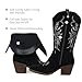 gioanroca Cowboy Boots for Women Mid Calf Low Heel Pointed Toe Womens Cowgirl Boots, Fashion Embroidery Western Women Side Zip Boot