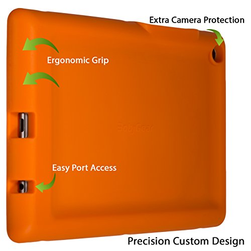 Bobj Rugged Case For Asus Zenpad Z8S, P00J - Bobjgear Custom Fit - Patented Venting - Sound Amplification - Bobjbounces Kid Friendly (Outrageous Orange) #TOP5